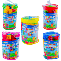 Jucarie set cuburi pentru constructie RT, 36 de piese, plastic, 16036