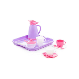 Jucarie set servire cafea WADER, contine 11 piese, 17Lx16lx17h, 40589