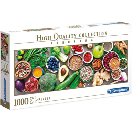 Puzzle carton 1000 piese CLEMENTONI 39518 Panorama Fructe si Legume