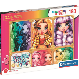 Puzzle carton 180 piese Clementoni Supercolor - Rainbow High, 29777, 7+ ani