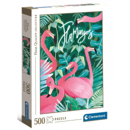 Puzzle carton 500 piese Clementoni Flamingo, 35101, 10+ ani