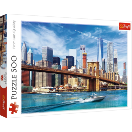 Puzzle carton 500 piese Trefl Vedere din New York, 37333, 10+ ani