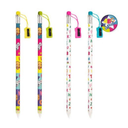 Creion grafit Trendhaus CH29317, jumbo, cu guma de sters si ascutitoare, 38cm, diverse modele