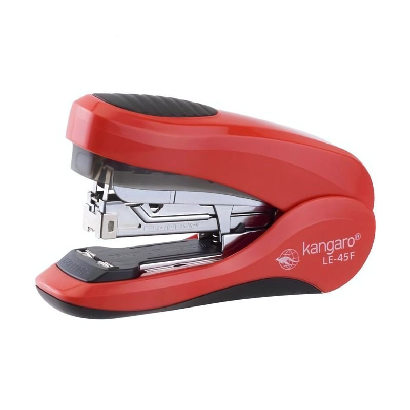 Capsator Kangaro Less Effort LE-45F, 24/6 - 26/8, 40 coli, 48mm, plastic, rosu Capsator Kangaro Less Effort LE-45F, 24/6 - 26/8, 40 coli, 48mm, plastic, rosu