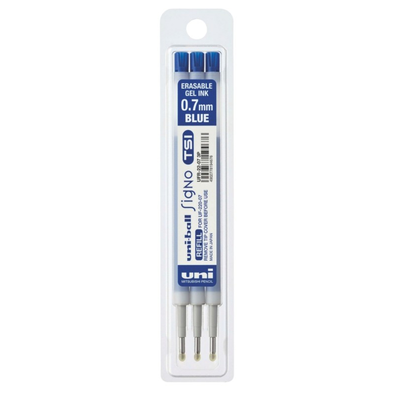 Rezerva roller Uni-ball Signo UFR-22, 0.7mm, pentru UF220 TSI, albastru, set 3 buc Rezerva roller Uni-ball Signo UFR-22, 0.7mm, pentru UF220 TSI, albastru, set 3 buc