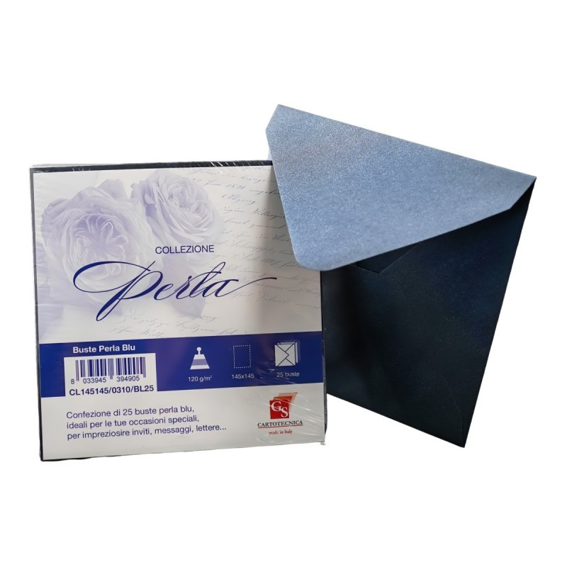 Plic color pentru invitatie Colorarte Perla, albastru perlat, 120g/mp, 145x145mm, set 25 buc Plic color pentru invitatie Colorarte Perla, albastru perlat, 120g/mp, 145x145mm, set 25 buc