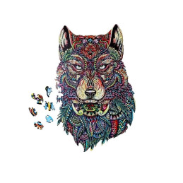 Puzzle lemn - Lup salbatic, 14+ ani, BrushMe, PZ2