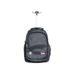 Ghiozdan St.Majewski St.Right Black, 44cm, 4 compartimente, tip troller, negru, TB-01 / 674587