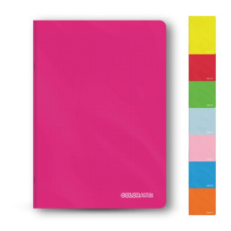 Caiet scolar A5 Colorarte, 48 file, matematica, colturi rotunjite, coperta plastic 230microni, 70g/mp