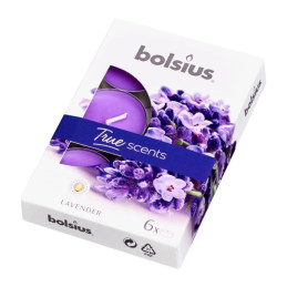 Lumanare parfumata tip pastila Bolsius, Lavanda, timp ardere 4h, set 6 buc
