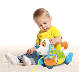 Baby Clementoni - Jucarie De Tras Catelus Interactiv