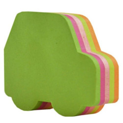 Notes autoadeziv masina, 70 x 70 mm, 380 file,  5 culori fluorescente