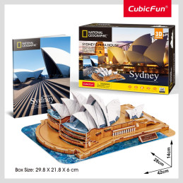 Cubic Fun - Puzzle 3D si brosura opera din Sydney 86 piese