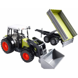Bruder - Tractor Claas Nectis 267 F Cu Remorca Basculabila