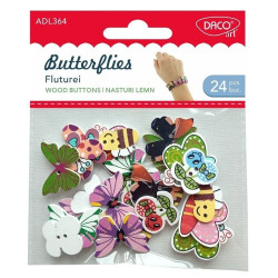 Accesorii craft lemn Fluturei DACO  ADL364 