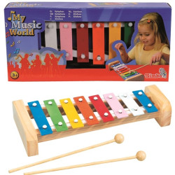 Xilofon lemn cu plachete metalice Simba Toys