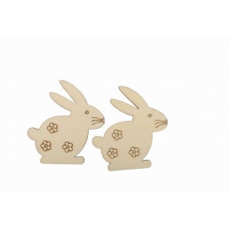 Figurine lemn iepuri 8cm, 5 bucati/set