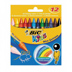 Culori cerate Bic Kids WAX CRAYONS 12 culori