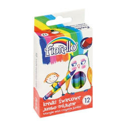 Creioane cerate 12 culori Fiorello Jumbo