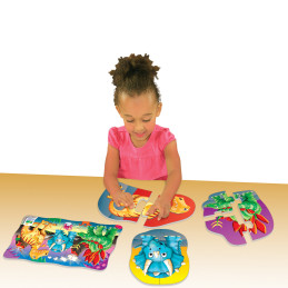 Set Primele Mele 4 Puzzle-Uri Dinozauri