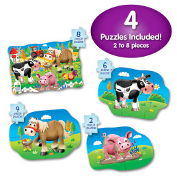 Set Primele Mele 4 Puzzle-Uri Ferma