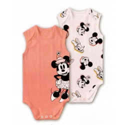 Set 2 x body pentru bebeluși Licența DISNEY Minnie Mouse, 62-68 cm