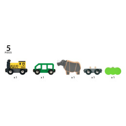 Brio - Tren Safari Cu Rinocer