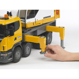 Bruder - Camion Cu Macara Scania R-Series Liebherr Cu Lumini Si Sunete