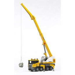 Bruder - Camion Cu Macara Scania R-Series Liebherr Cu Lumini Si Sunete