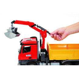 Bruder - Camion De Constructii Cu Macara Mercedes Benz Arocs Si 2 Paleti