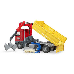 Bruder - Camion De Constructii Cu Macara Mercedes Benz Arocs Si 2 Paleti