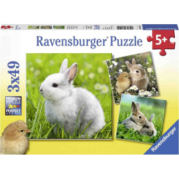 Puzzle Iepurasi, 3X49 Piese