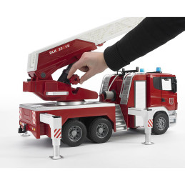 Bruder - Camion De Pompieri Scania R-Series Cu Scara, Pompa De Apa Si Sirena