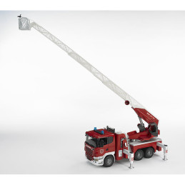 Bruder - Camion De Pompieri Scania R-Series Cu Scara, Pompa De Apa Si Sirena