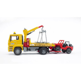 Bruder - Camion De Tractare Man Tga Si Vehicul De Teren