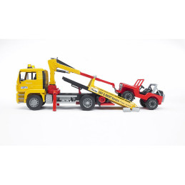Bruder - Camion De Tractare Man Tga Si Vehicul De Teren