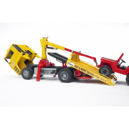 Bruder - Camion De Tractare Man Tga Si Vehicul De Teren