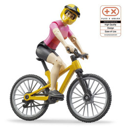 Bruder - Figurina Ciclista Cu Bicicleta De Munte