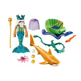 Playmobil - Regele Marii Cu Trasura Rechin