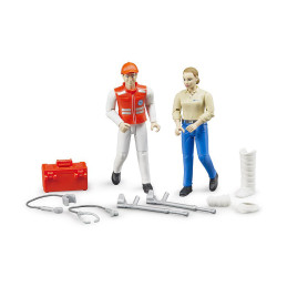 Bruder - Figurine Asistenti Ambulanta Si Accesorii