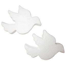 Accesorii creatie polistiren, porumbel, set de 2 bucati 
