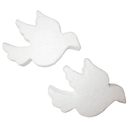 Accesorii creatie polistiren, porumbel, set de 2 bucati 