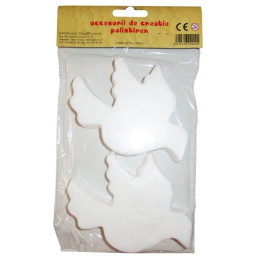 Accesorii creatie polistiren, porumbel, set de 2 bucati 