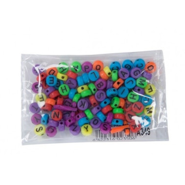 Accesorii creatie  margele alfabet diverse culori 100 bucati/set