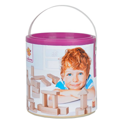 Set 50 cuburi lemn natur HEROS/Eichhorn