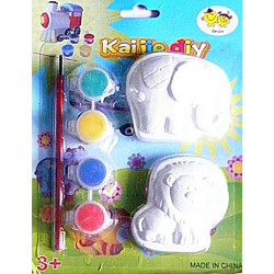 Set creativ Picteaza 2 figurine ipsos - elefant si leu