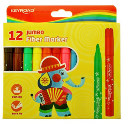 Carioca 12 Culori/Cutie KEYROAD Jumbo Washable