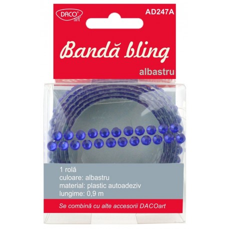 Accesorii craft - AD247A Banda bling albastru DACO