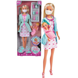 Set Papusa si accesorii Steffi Love Baby Doctor, Simba Toys