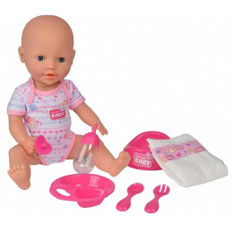 Papusa bebelus nou nascut cu functii si accesorii - New Born Baby 38 cm 